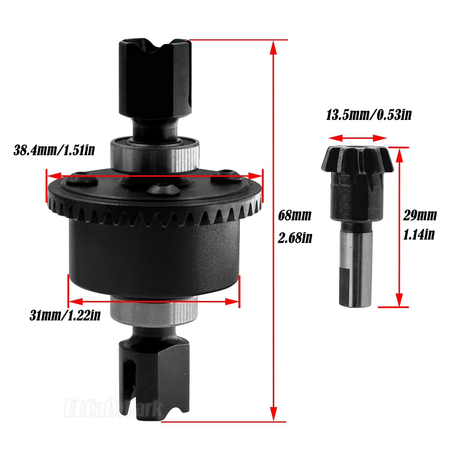 GLOBACT Aluminum Gearbox Case Upgrade For ARRMA 6S RC Cars – Includes Bearing & Screws (Replaces AR310854)