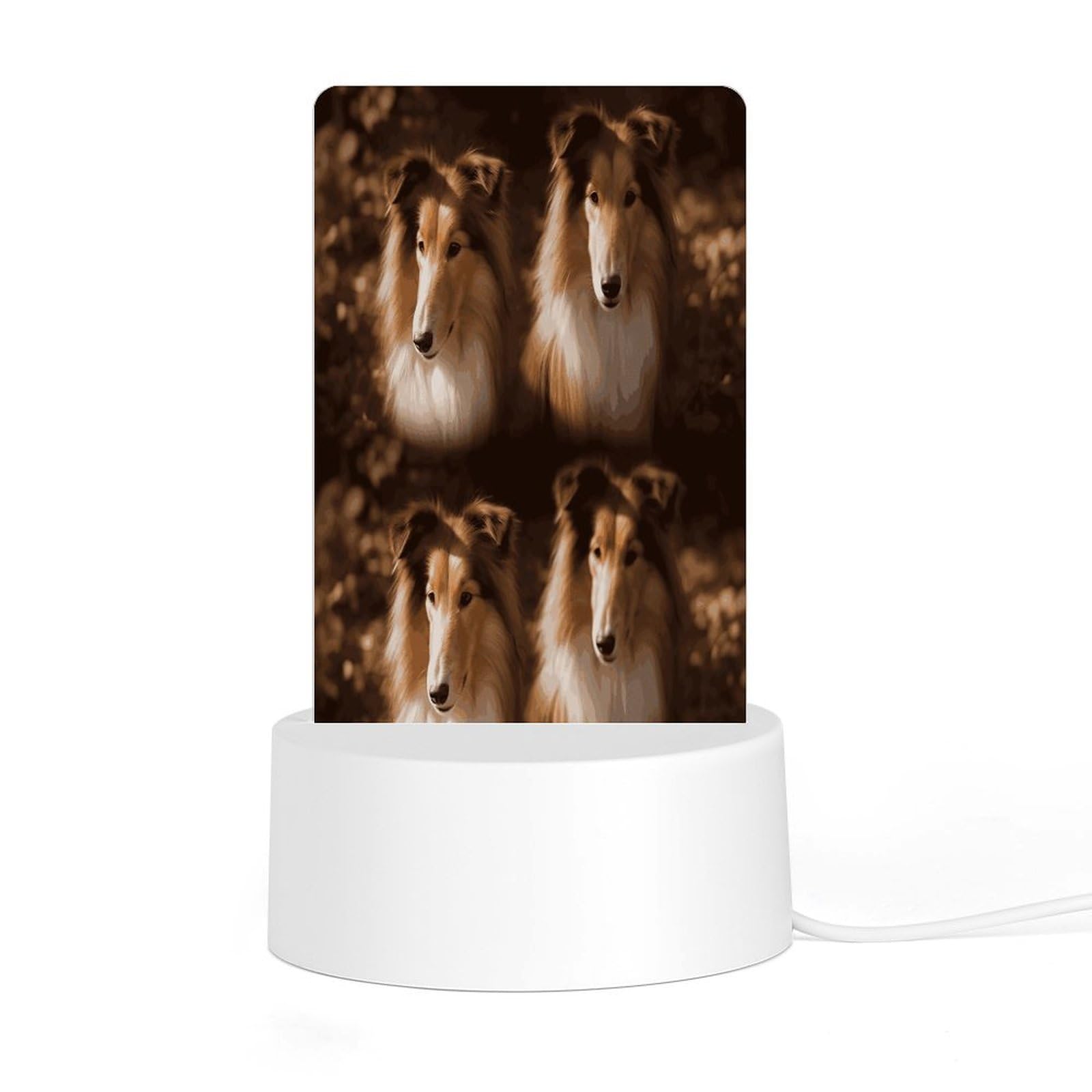 Adfgyerh Style Shelties Night Light Acrylic Material Easy Installation, Home Decor Usb Interface Power Supply, Lamp For Restaurant Bar Cafe Room Decor