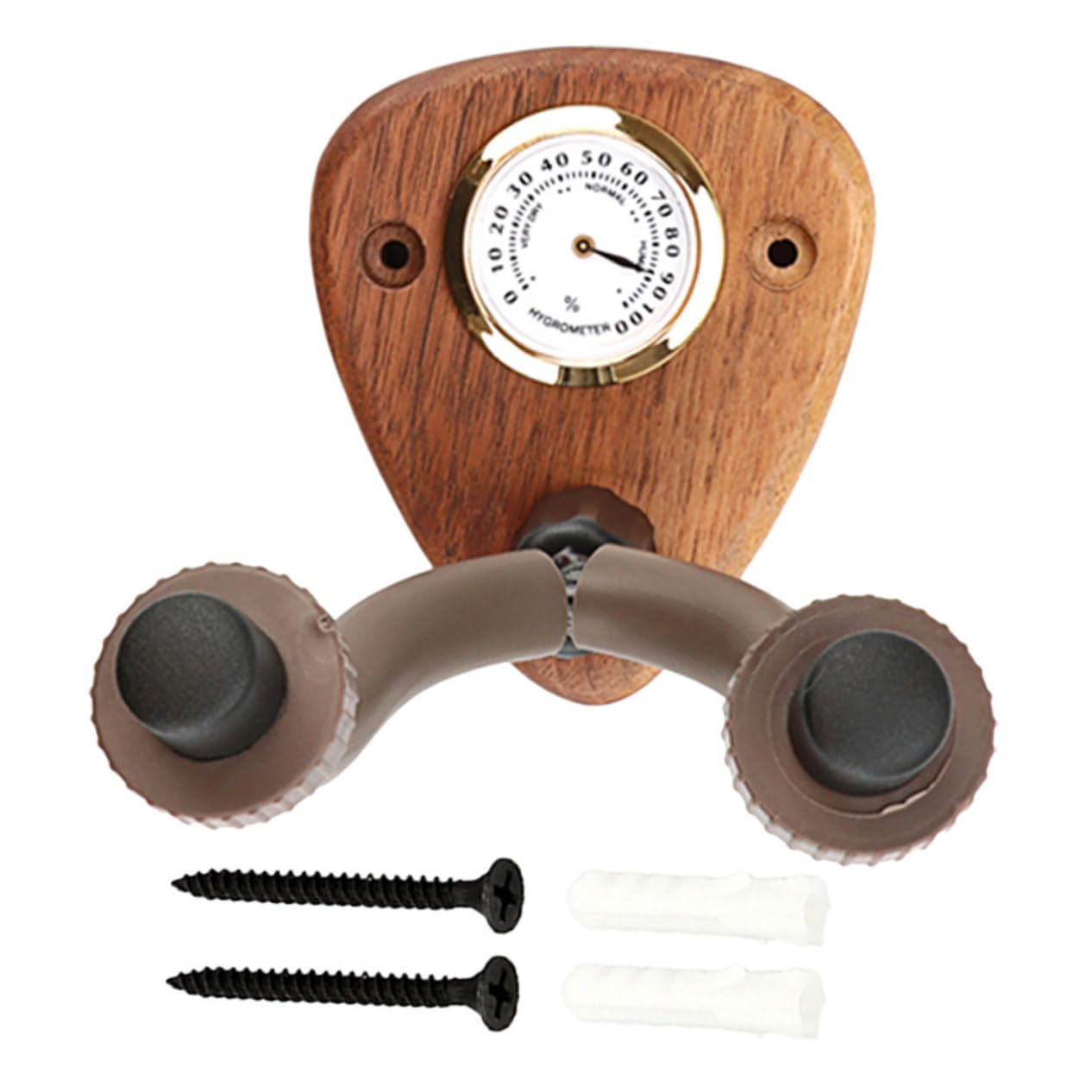 SWOOMEY Electric Guitar Wall Mount Hanger with Hygrometer Durable Guitar Hook for Space Saving for Acoustic Electric and Ukulele Temperature Humidity Monitor for Wall