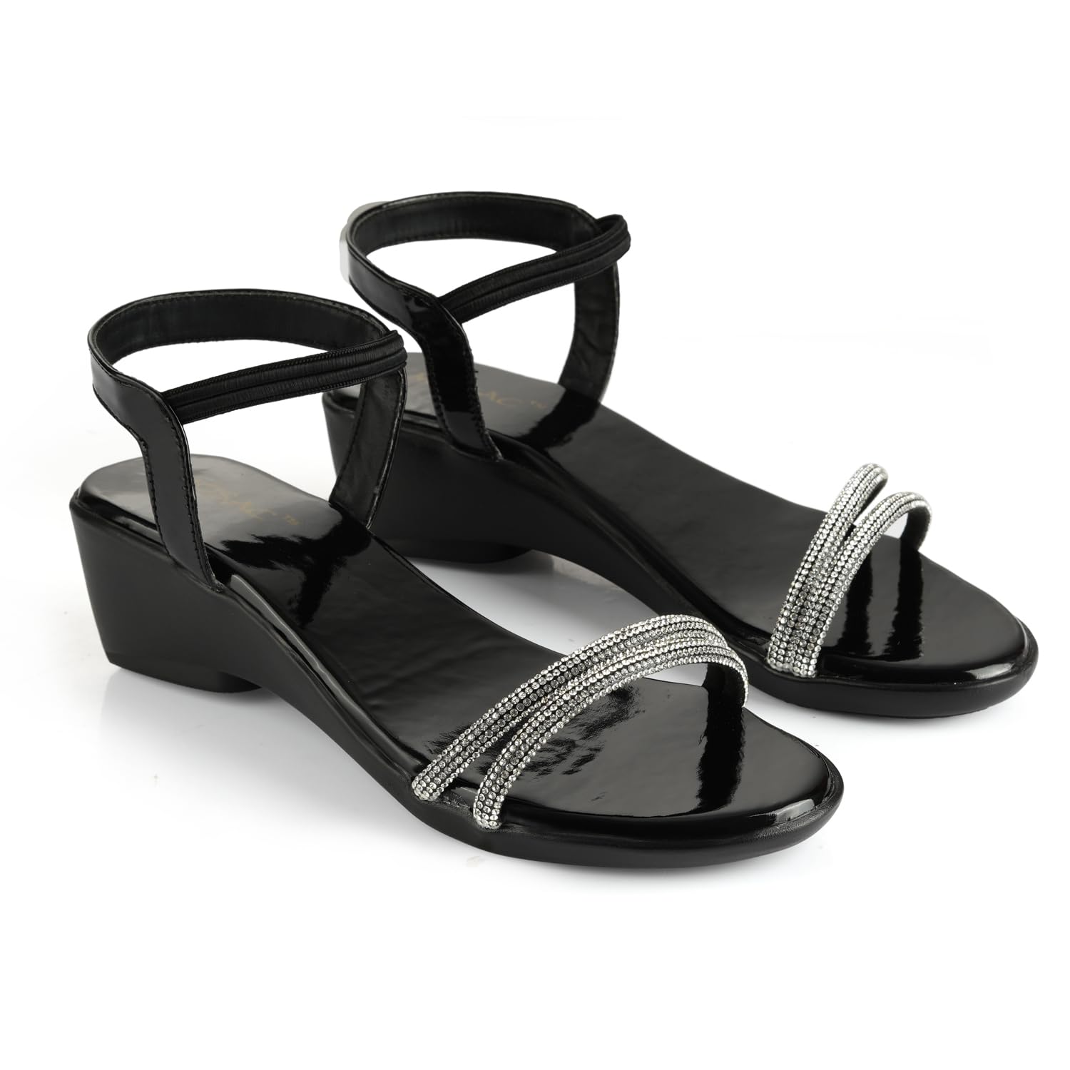 MOSAC Women & Girls Stylish & Comfortable Wedding Casual Platform Heel Sandals for Women (Black, 7) (B0CLJLGCWR) Amazon Price History, Amazon Price Tracker