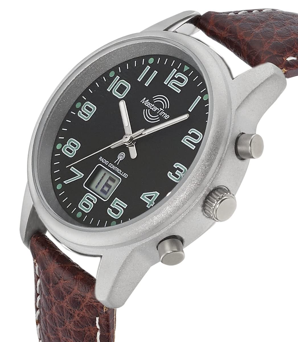 Master Time Funk Quarz Damen Uhr Analog-Digital mit Leder Armband MTLA-10762-22L