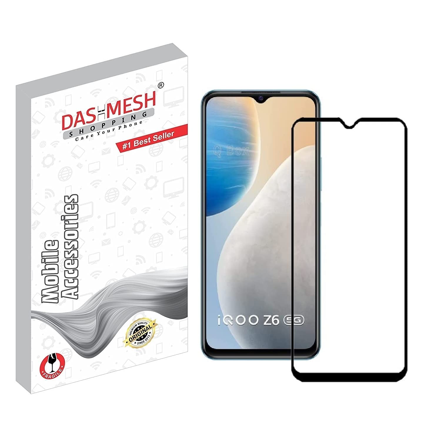 Dashmesh Shopping® Black Tempered Glass For Vivo IQOO Z5 5G with Free Installation Kit. Full screen Coverage - 6.78 inches (B0BN6S4C12) Amazon Price History, Amazon Price Tracker