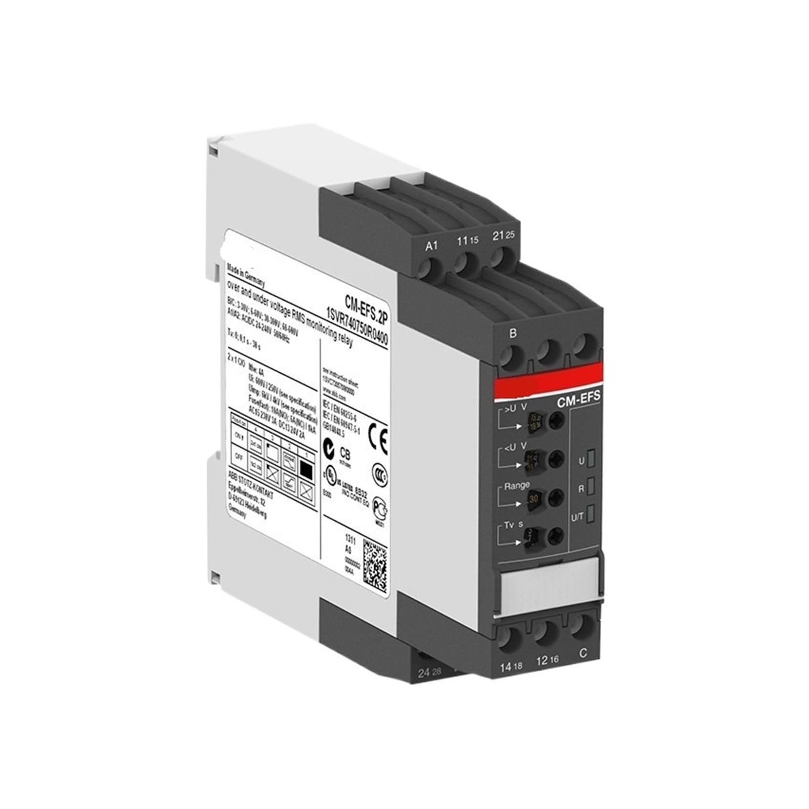 Moniteur de tension CM-ESS.MS 2c/o 3-600V ABB 24-240VAC/DC pour armoire