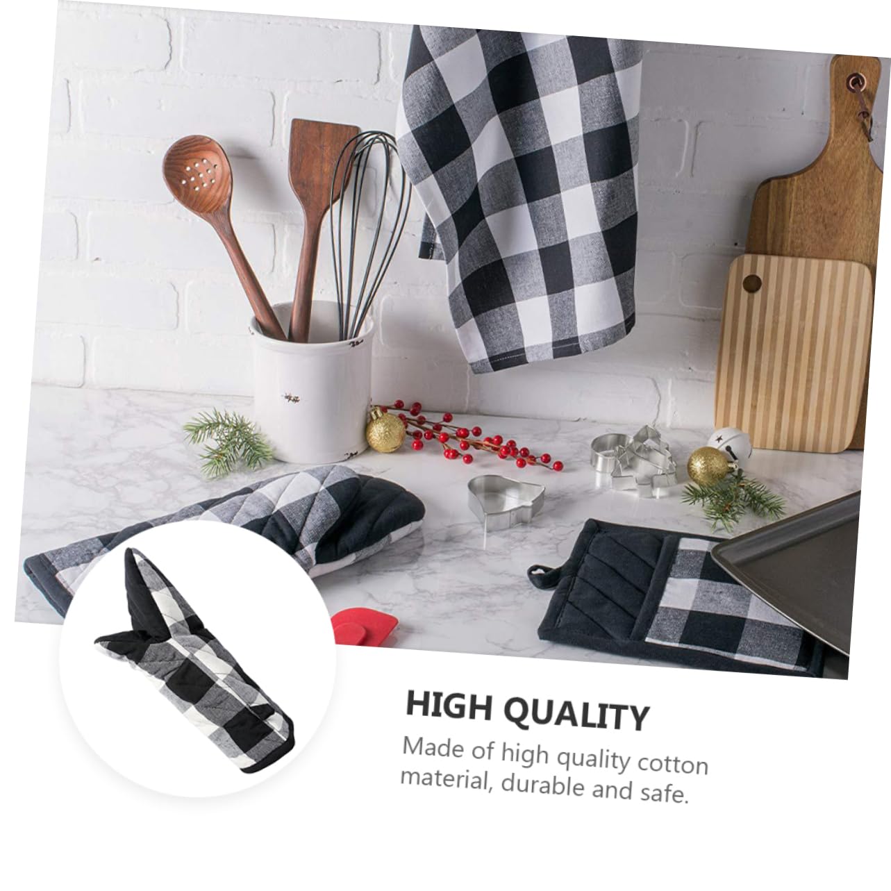 MAGICLULU Juego De 3 Manoplas para Horno De Cocina Resistentes Al Calor para Cocinar Hornear Y Hervir.