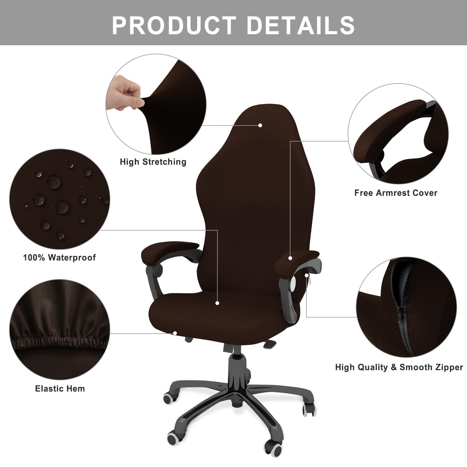 Coprisedie Elasticizzati - Set Da 1/2/4 - Morbidi E Lavabili - Per Sala Pranzo, Cucina O Ufficio - Foto 5