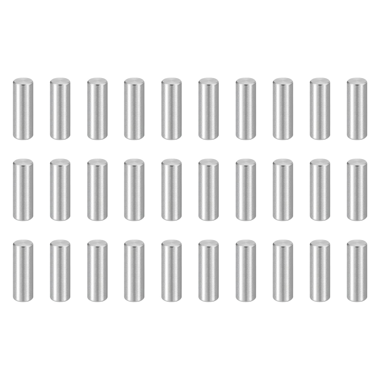 sourcing map 55pcs Dowel Pins, M3.5 x 12mm 304 Stainless Steel Cylindrical Shelf Support Peg Pin Rod Fasten Elements for Metal Devices Wood Furniture DIY Installation, Silver — image 1