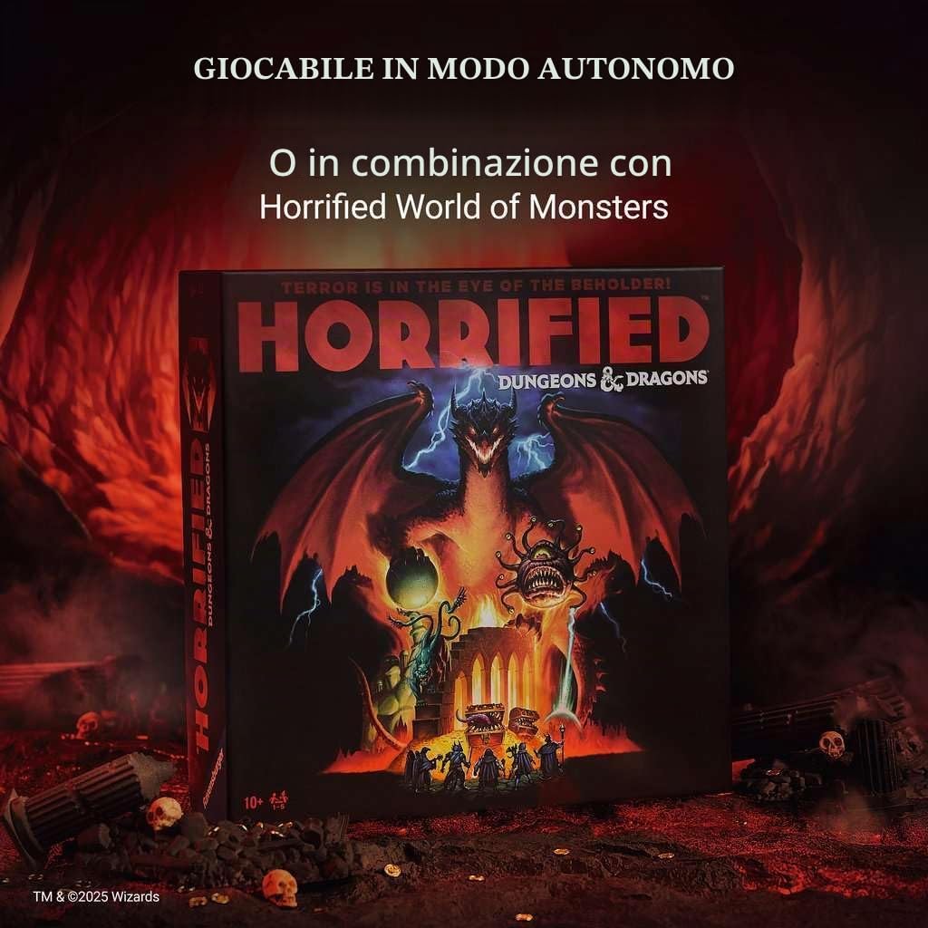 Ravensburger 24755 - Horrified Dungeons & Dragons - gioco da tavolo cooperativo per tutti dai 10 anni in su, per serate di gioco con amici o familiari, per 1-5 fan di Horrified e D&D, edizione tedesca