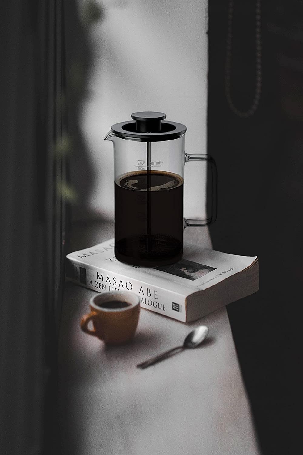 SIMAX 6820400 Infusiera Lin in Vetro, Borosilicato, Trasparente, Graduata da Lt 1, Stantuffo in Metallo