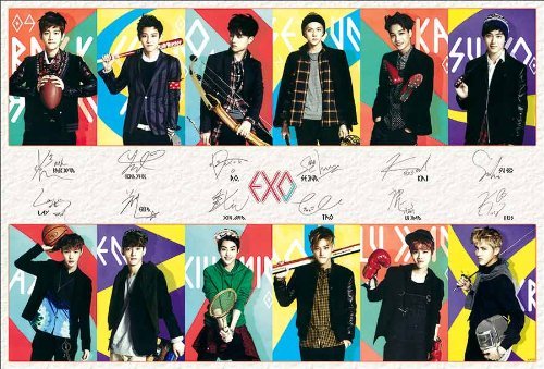 J-4725 EXO K ,Exo M Group K-pop Music, Korean Boy Band Poster - Rare New - Image Print Photo 24x35