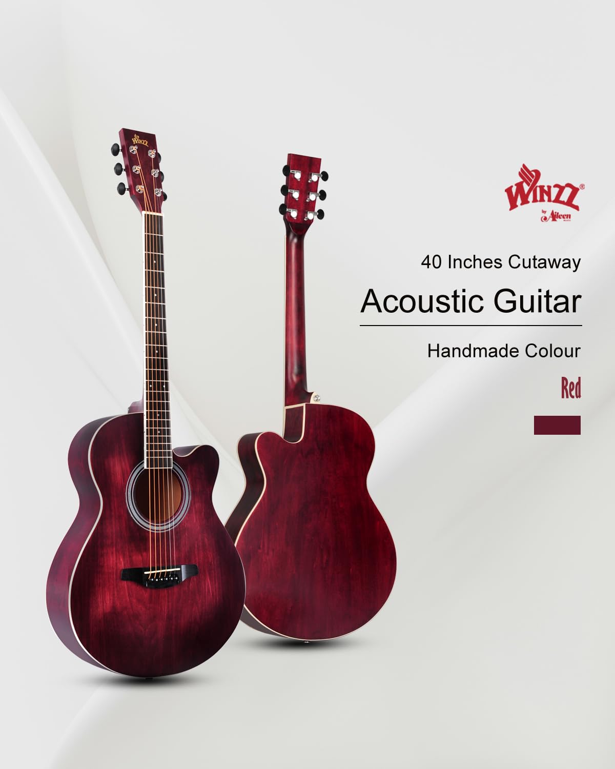 Amazon.co.jp: Winzz 40インチ アコースティックスチール弦ギター