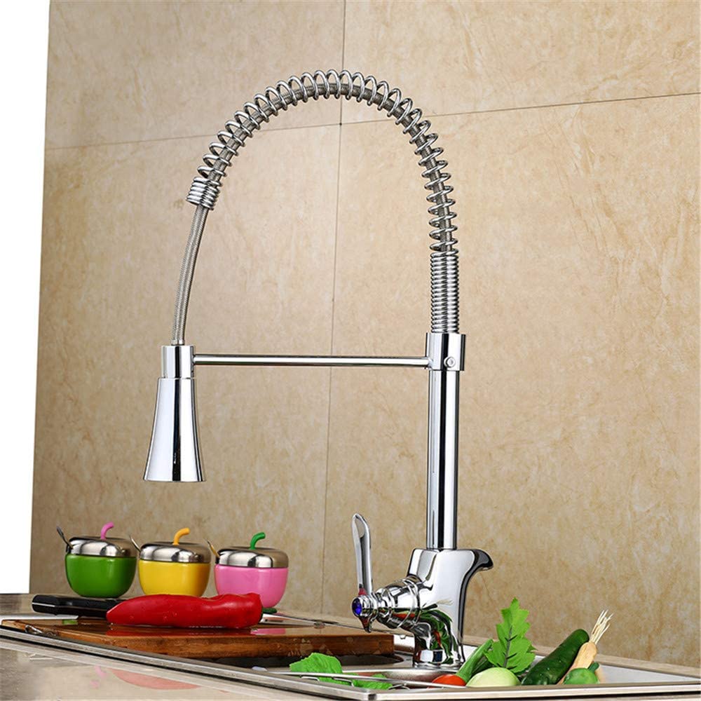 Robinet d'évier design chromé avec mitigeur à ressort - 6