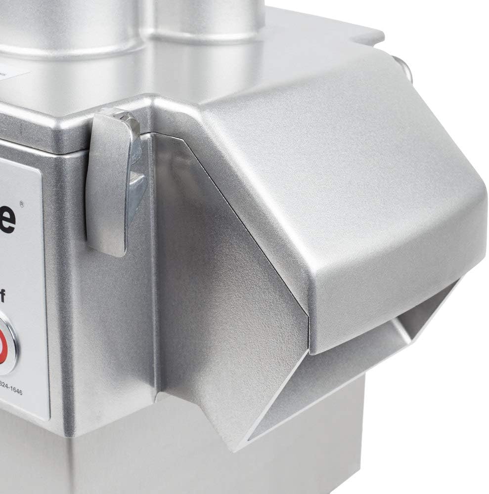 jarak dekat view of the vegetable prep attachment hopper on the Robot Coupe CL50 Ultra