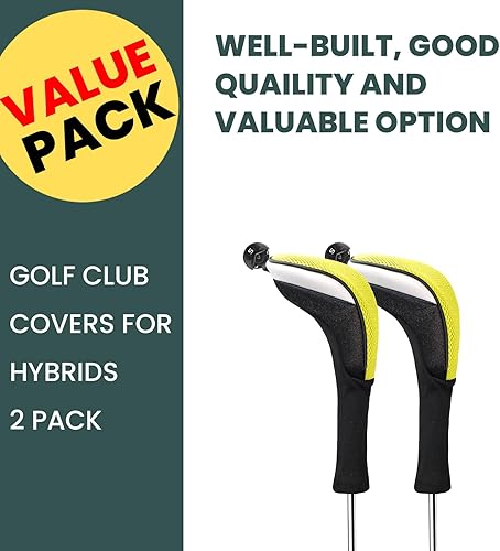 Miniatura 9 de FINGER TEN Fundas para cabezas de palos de golf, híbridos de madera, paquete de 1234, fundas para la cabeza para hombres y mujeres de 3, 5, 7 X, con