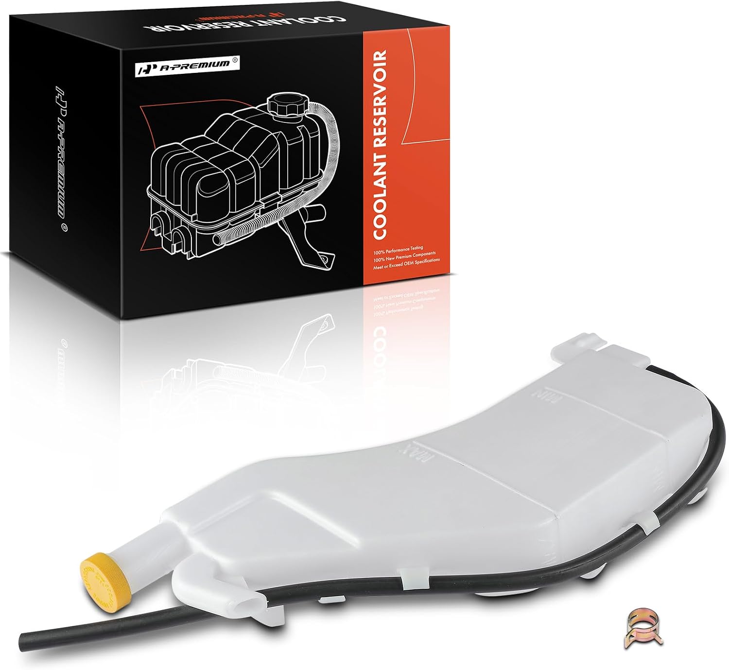 A-Premium Engine Coolant Overflow Recovery Reservoir Tank [with Cap & Tubing] Compatible with Nissan Sentra 2013-2019 1.8L - Front
