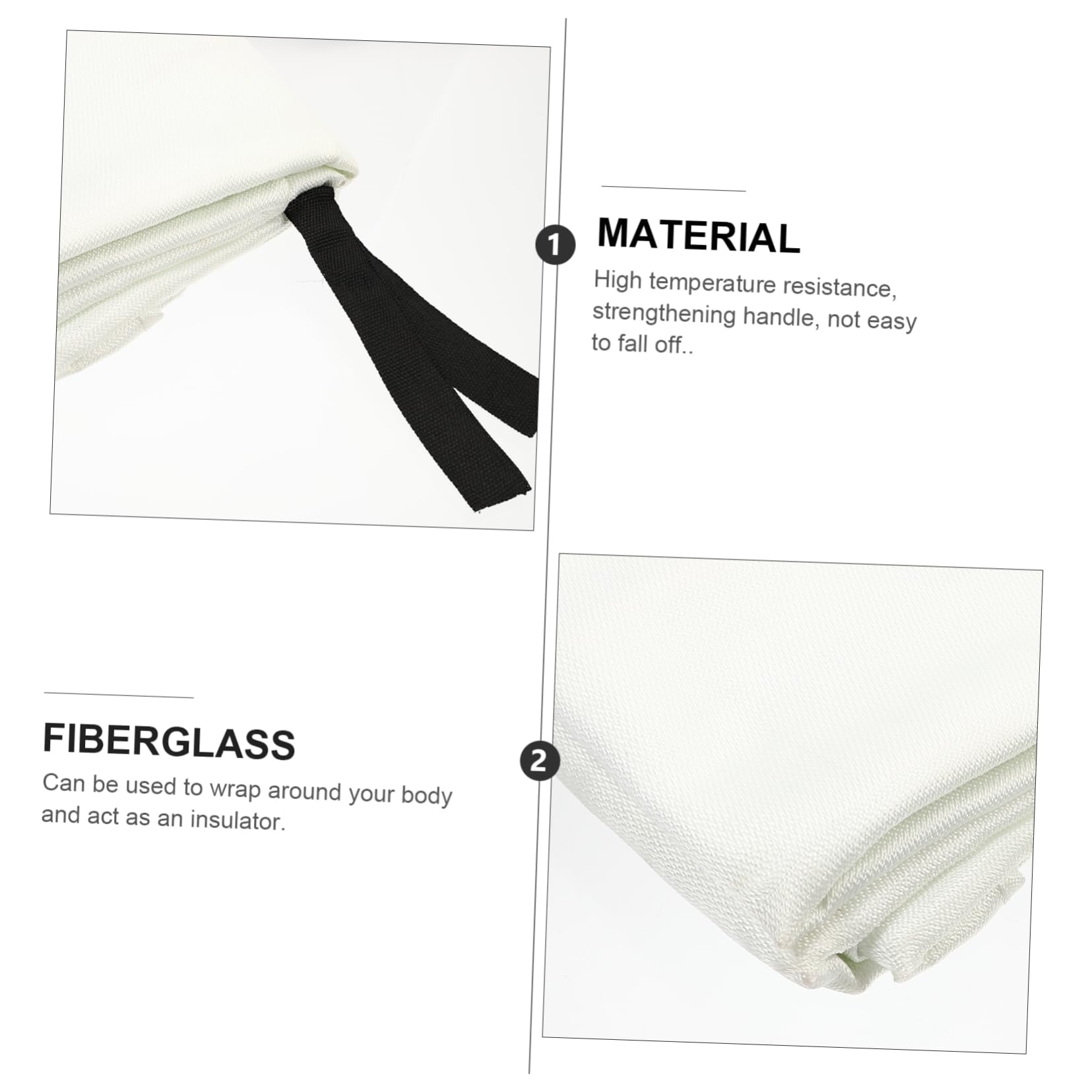 Manta Ignífuga de Emergencia 1.8x1.8m de Fibra de Vidrio Ligera Resistente para Protección contra Incendios en Cocina y Camping