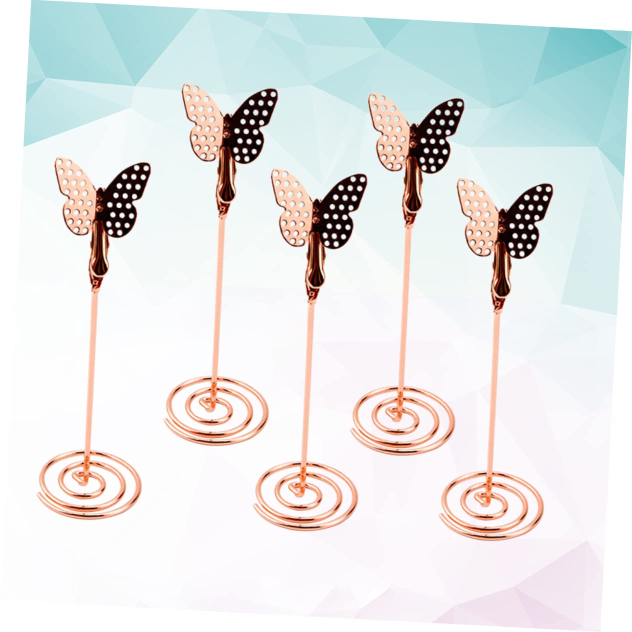Cabilock Uds Soportes Para Números De Mesa Clips Para Notas Para Oficina Clips Para Menú Para Fiesta De Boda Clips De Fotos De Metal Soporte Para Nombre De Escritorio