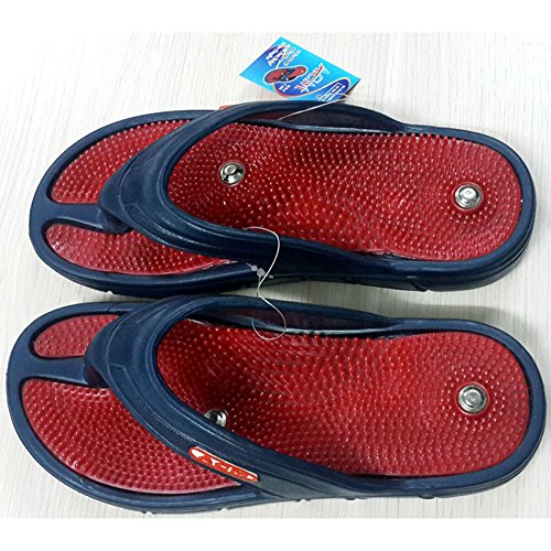 ANCS Acupressure and Magnetic Slippers for Blood Circulation Foot Massager Slippers For Men, Women & Child (Size-7, Red) (B076Q429D5) Amazon Price History, Amazon Price Tracker