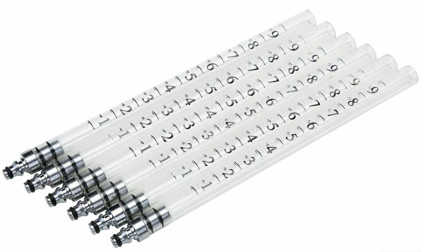 Medidor de Flujo Sobrante de Inyectores Diesel Common Rail 6 Cilindros 24 Adaptadores Compatible con Sistemas de Inyección Diesel