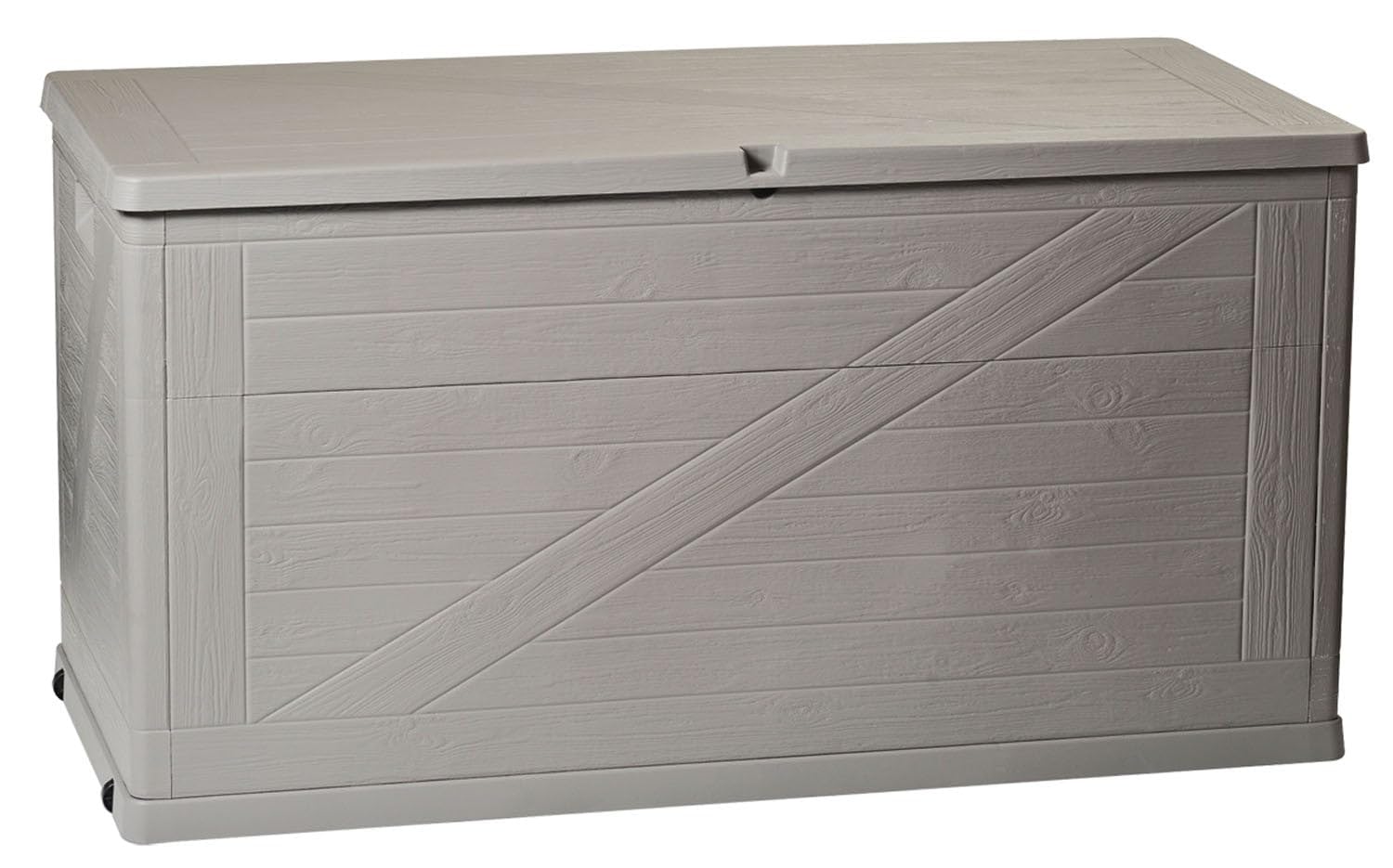 Baule cassapanca in Resina Multiuso con Ruote Spostamento 120x57x63 Wood