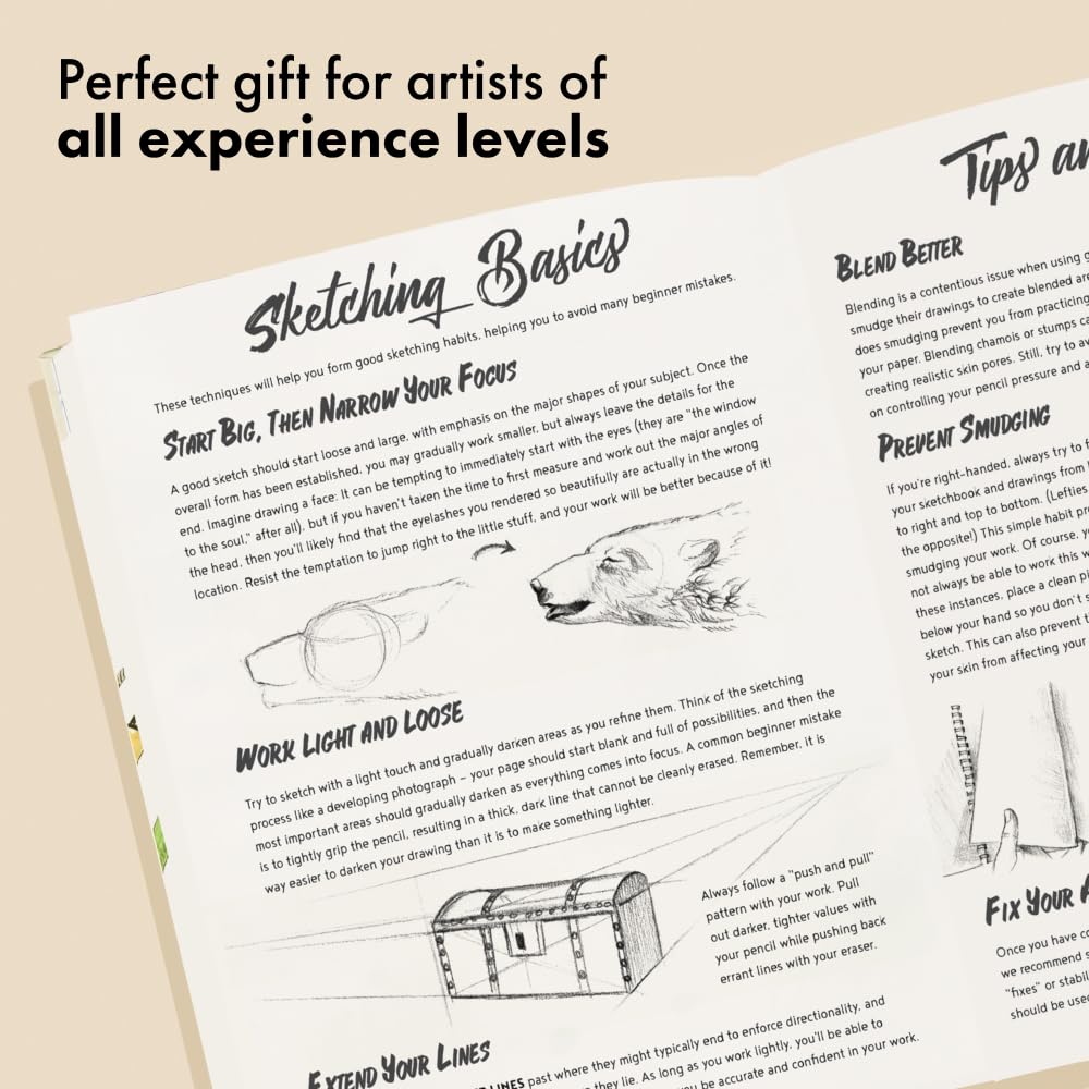 The Artist's Drawing Book: Learn How to Draw, Sketch, Shade, and More with Easy Lessons and Practice Pages