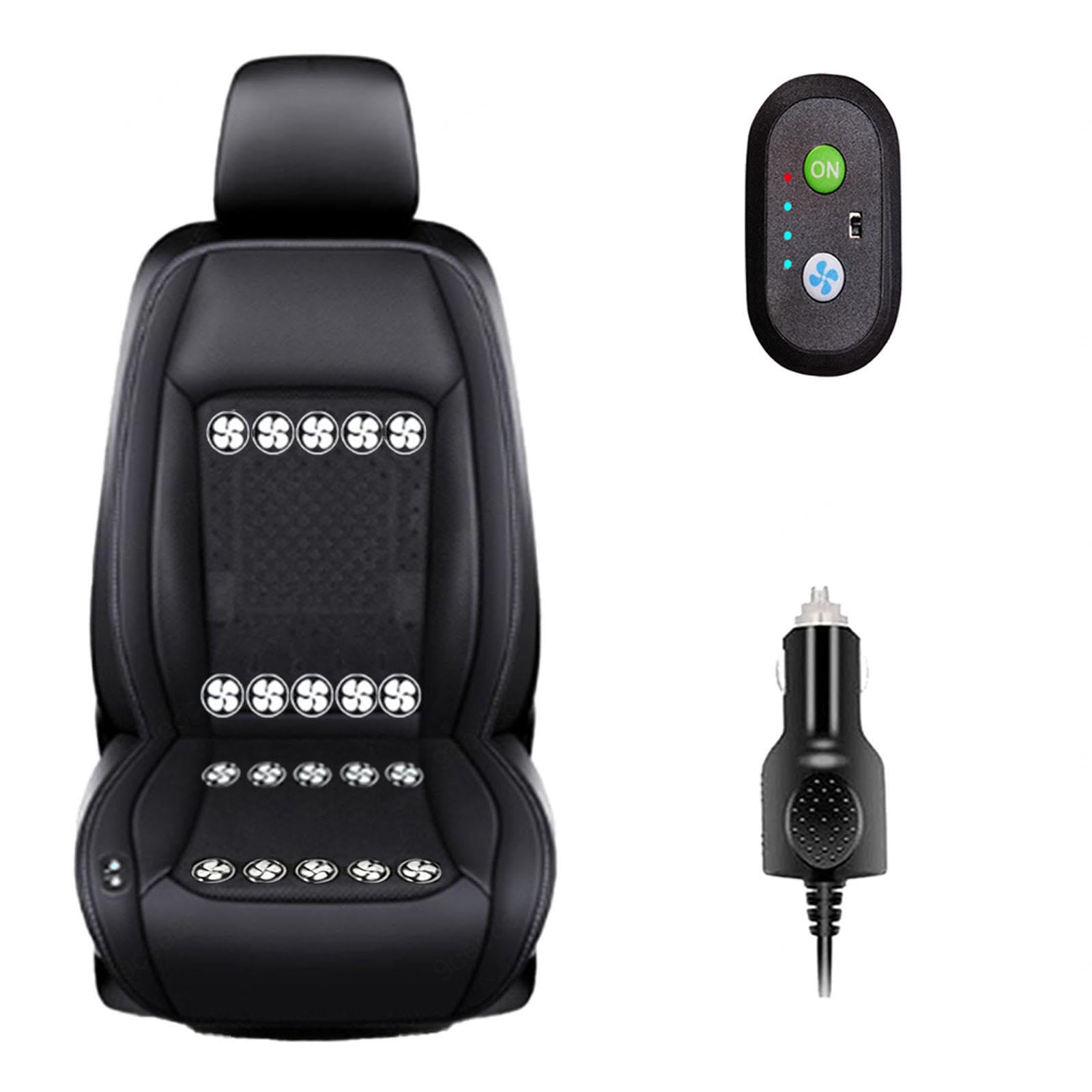 LRF-yxkj Car Seat Cooler 12V-24V 3 Cooling Air Speeds Cooling Seat Cover for Cars,Suv,Sedans and Pick-Up Trucks,Black-12V20Fan