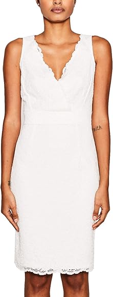 esprit leinenkleid weiss