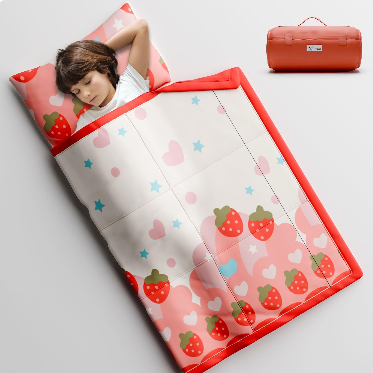 Lifelong Cuppy Kids Toddler Nap Mat with Inbuilt Pillow | Soft Microfiber Sleeping Bag with Carry Handle & Roll-Up Design | Perfect for Preschool, Daycare & Travel | Suitable for Ages 3-6 Years-image-27