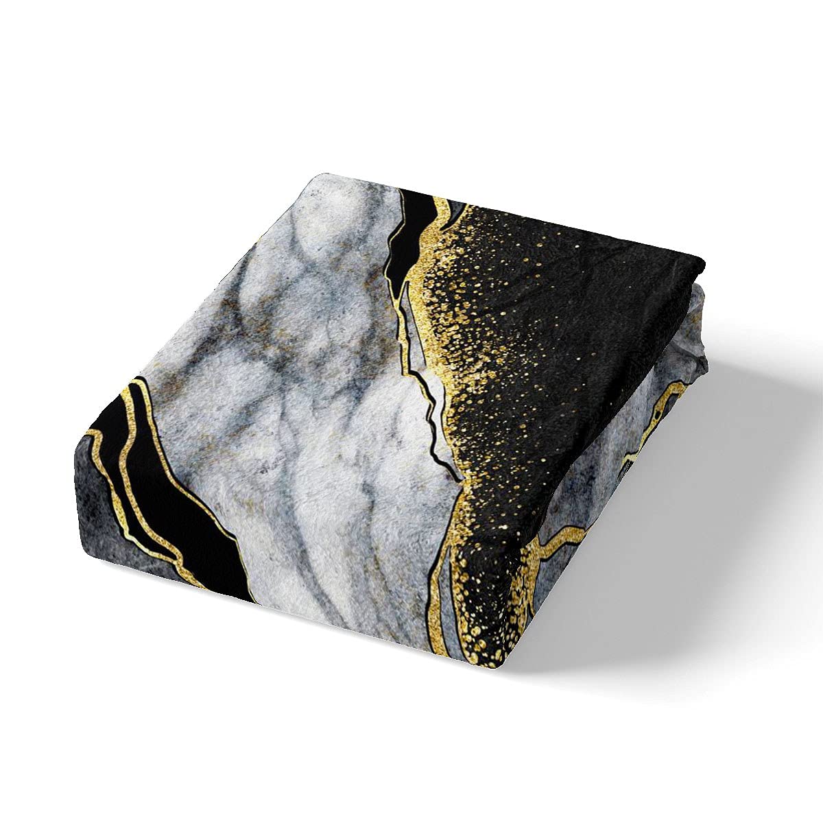 Set Lenzuola Marmo Nero E Oro King Size - Lussuoso Per Letti Matrimoniali, Design Elegante - Foto 9