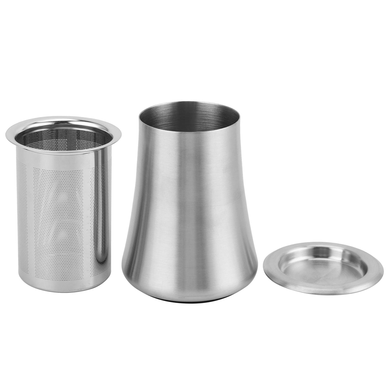 Wakects Effiziente Pulversiebung, Präzise Sieb, Stabiles Design Kaffeepulversieb, Sifter -Behälter aus Edelstahl für Kaffeezubehör, mit Gebürsteter Oberfläche, Nicht -Schlupfboden (Sandfarbe)
