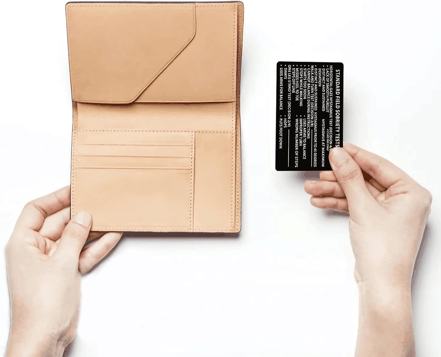 24PCS Laser Black Metal Miranda Warning Card/SFST Standard Field Sobriety Test Clues Card Miranda Rights Cards for Law Enforcement Officers Police (24 PCS Black)