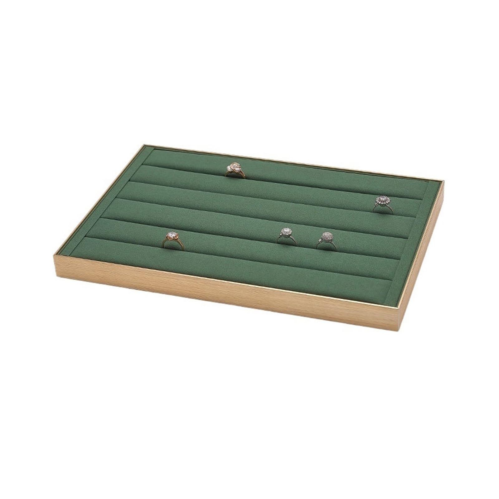 WANGHAI-666 Jewelry Rack Microfiber Rings Holder Tray with Metal Frame for Jewelry Display