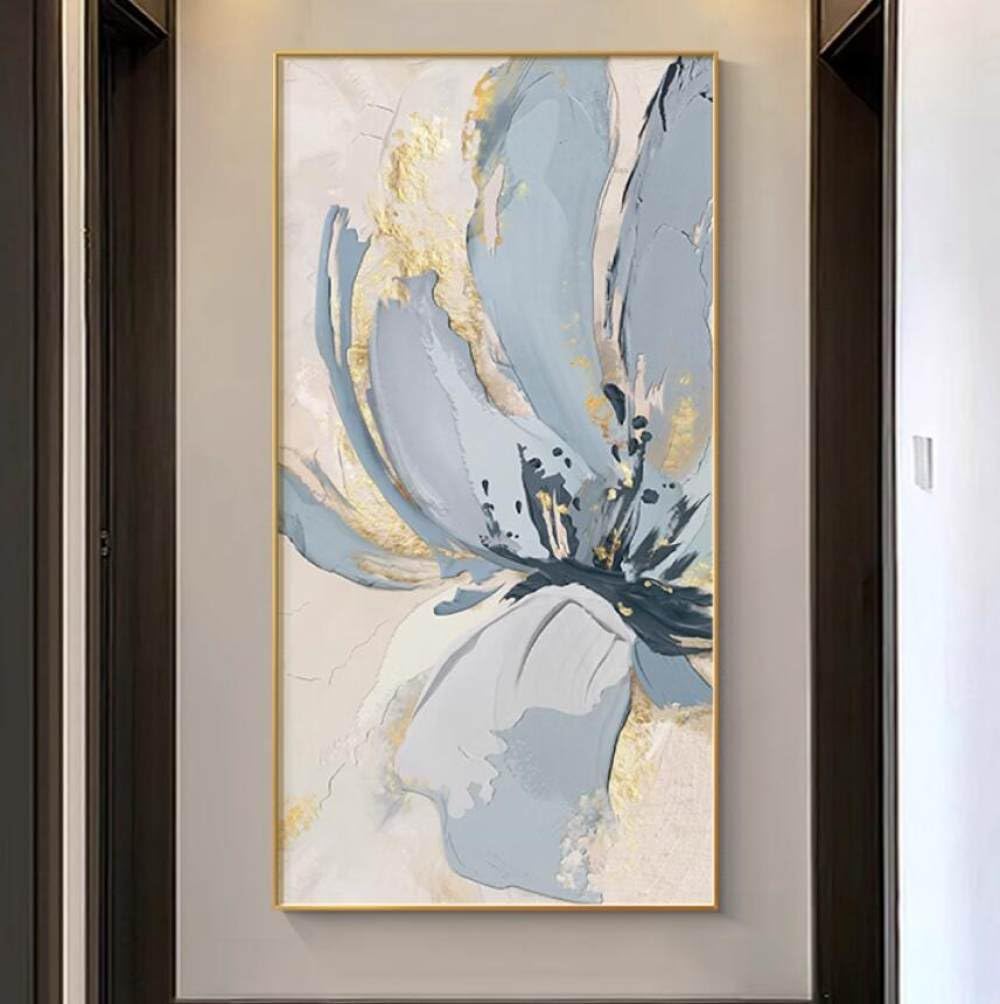 Peinture à l'huile texturée pour réchauffer une décoration de salon épuré