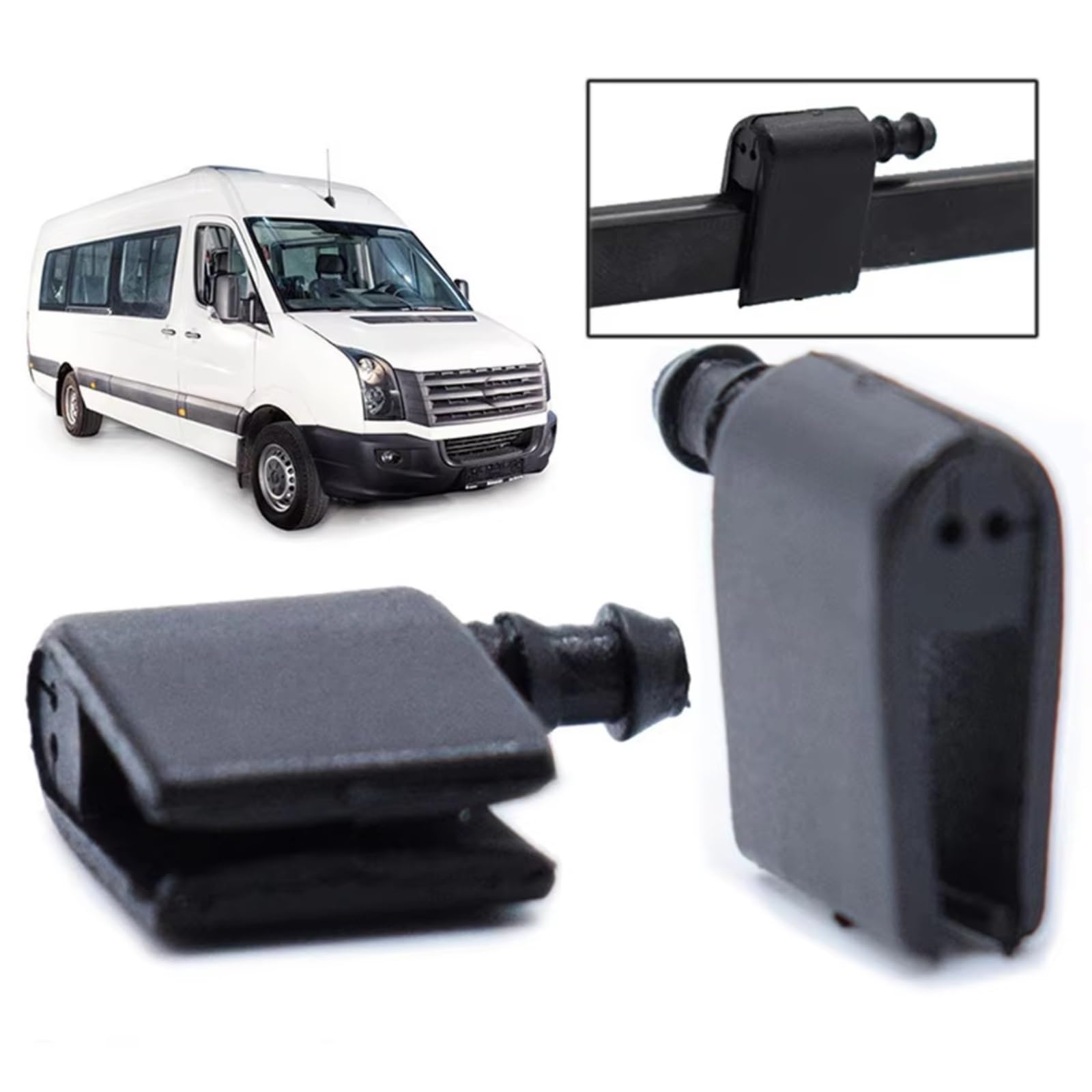 Compatibile Con Freightliner Per Sprinter 3500 2010-2016 2 Pezzi Ugello Lavavetri Universale Per Parabrezza 2E1955985 2E1955986 Parti Di Ricambio Ugello Tergicristalli