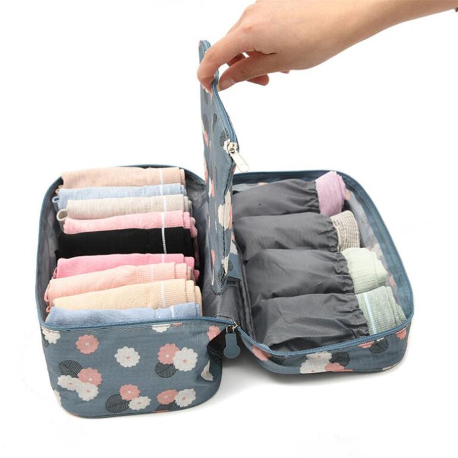 1 pezzo Borsa portaoggetti per reggiseno da donna Confezione da viaggio Cubi Borsa per biancheria intima Organizzatore per reggiseno Articoli per ragazza Custodia Accessori da viaggio-Strisc
