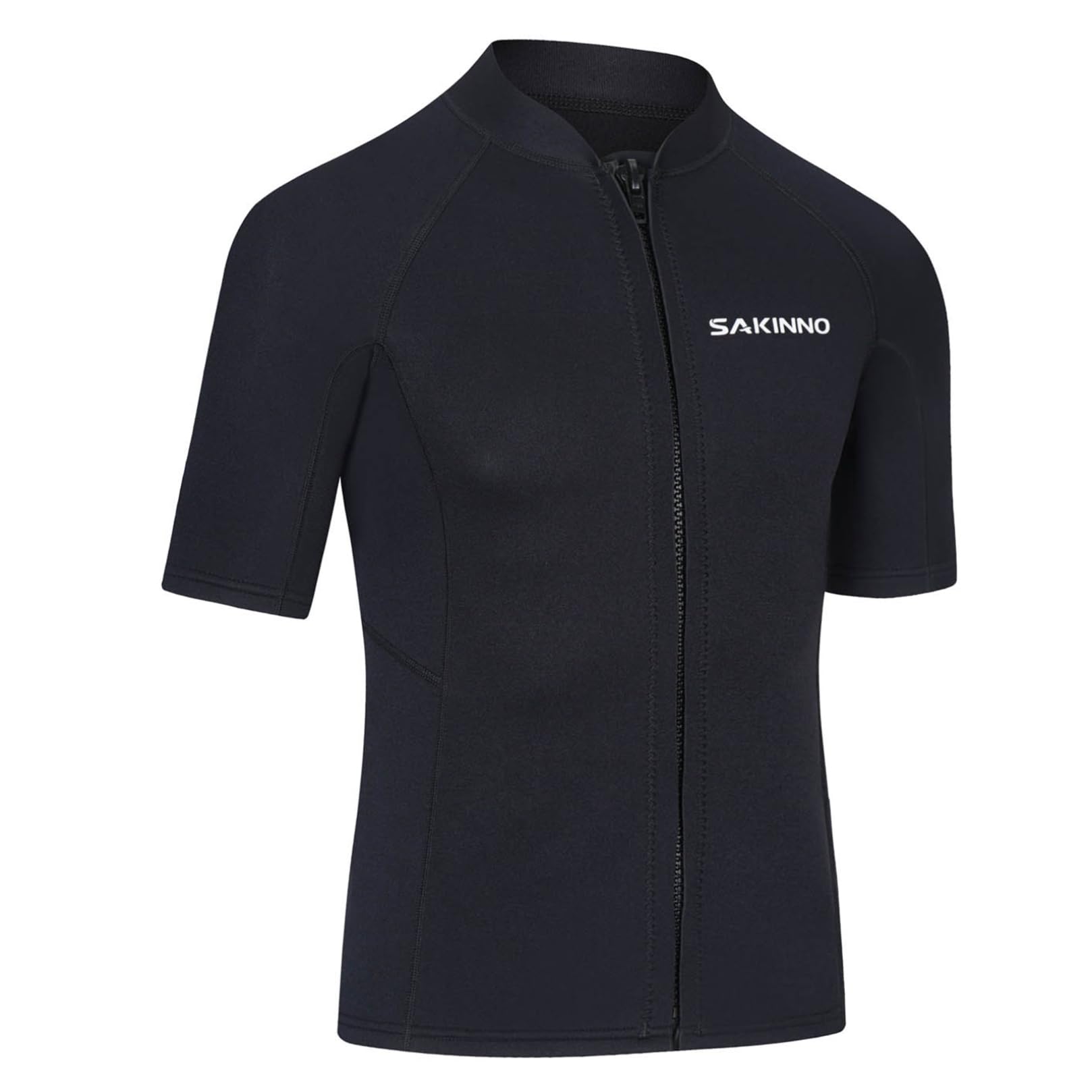 ranrann Neoprenanzug Oberteil Herren 2mm Neopren Jacke Wärmend Kurzarm Shirt mit Reißverschluss zum Schwimmen Surfen Schnorcheln