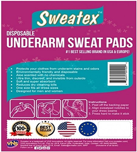 Sweatex Disposable Underarm Sweat Pads (Combo Of 10 Packs) - Image 2