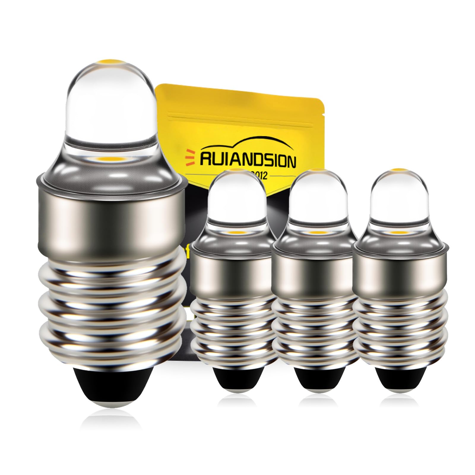 Lot de 4 ampoules LED E10 pour lampe frontale Petzl Zoom Duo 0,1 W 3 V