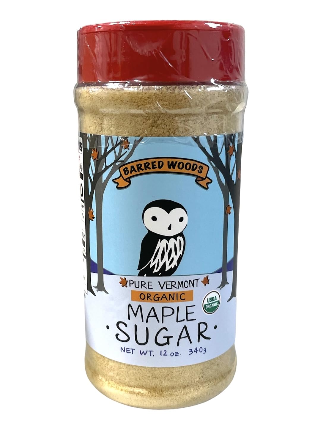 Organic Pure Vermont Maple Sugar - 12 oz Jar - Barred Woods Maple
