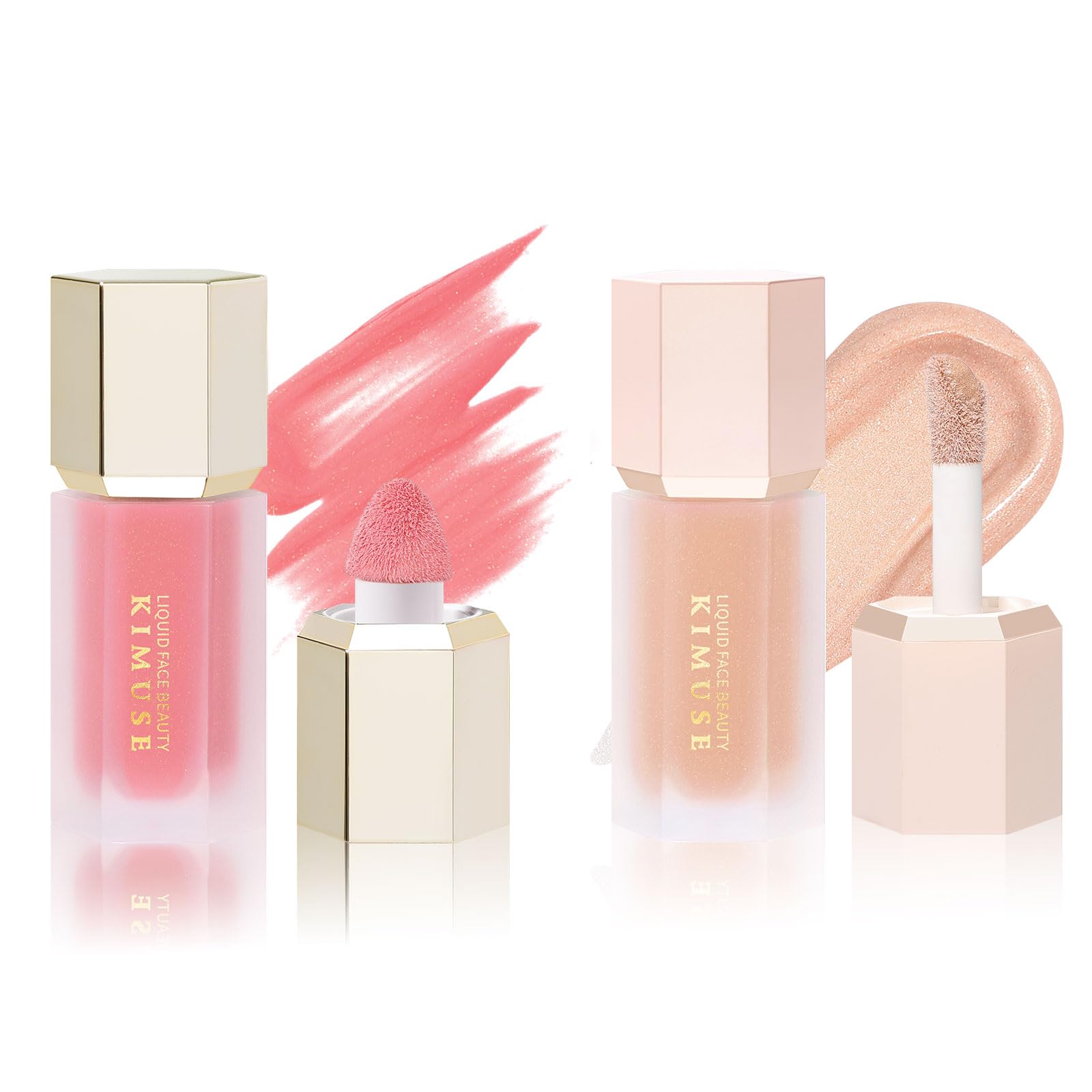 KIMUSE Liquid Blush & Weightless, Long-Wearing, Smudge Proof, Natural-Looking, Dewy Finish Glow Liquid Filter