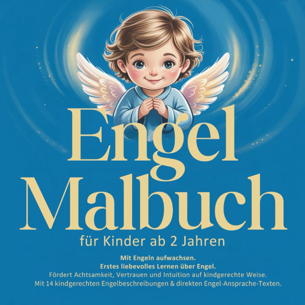 Engel Malbuch für Kinder ab 2 Jahren. Mit Engeln aufwachsen.: Erstes liebevolles Lernen über Engel. Fördert Achtsamkeit, Vertrauen und Intuition auf ... von 14 Engeln & direkter Engel-Ansprache
