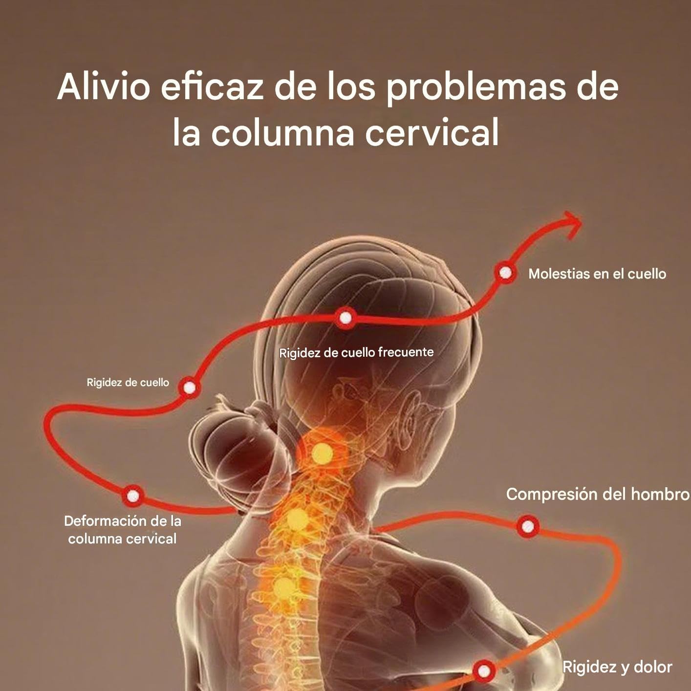 Genérico Almohada Ergonómica Transpirable Ortopédico | Almohada de espuma viscoelástica con contorno anatómico cervical Cojín Cama Unisex Abajo Hogar Viaje