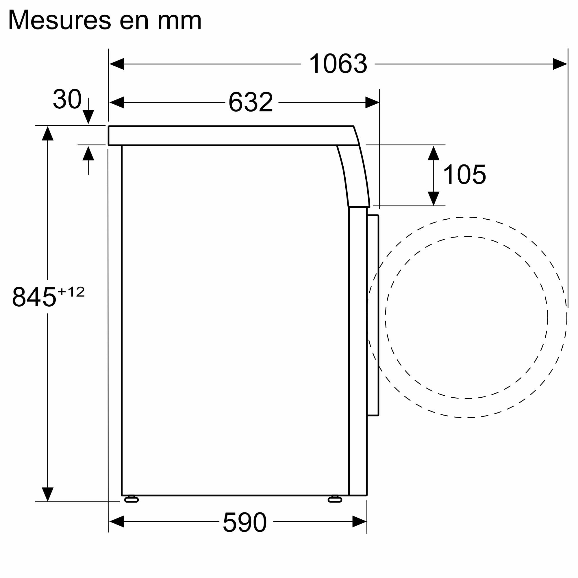 Série 6, Lave-linge front, 9 kg, max. 1400 tr/min, WUU28T69FR