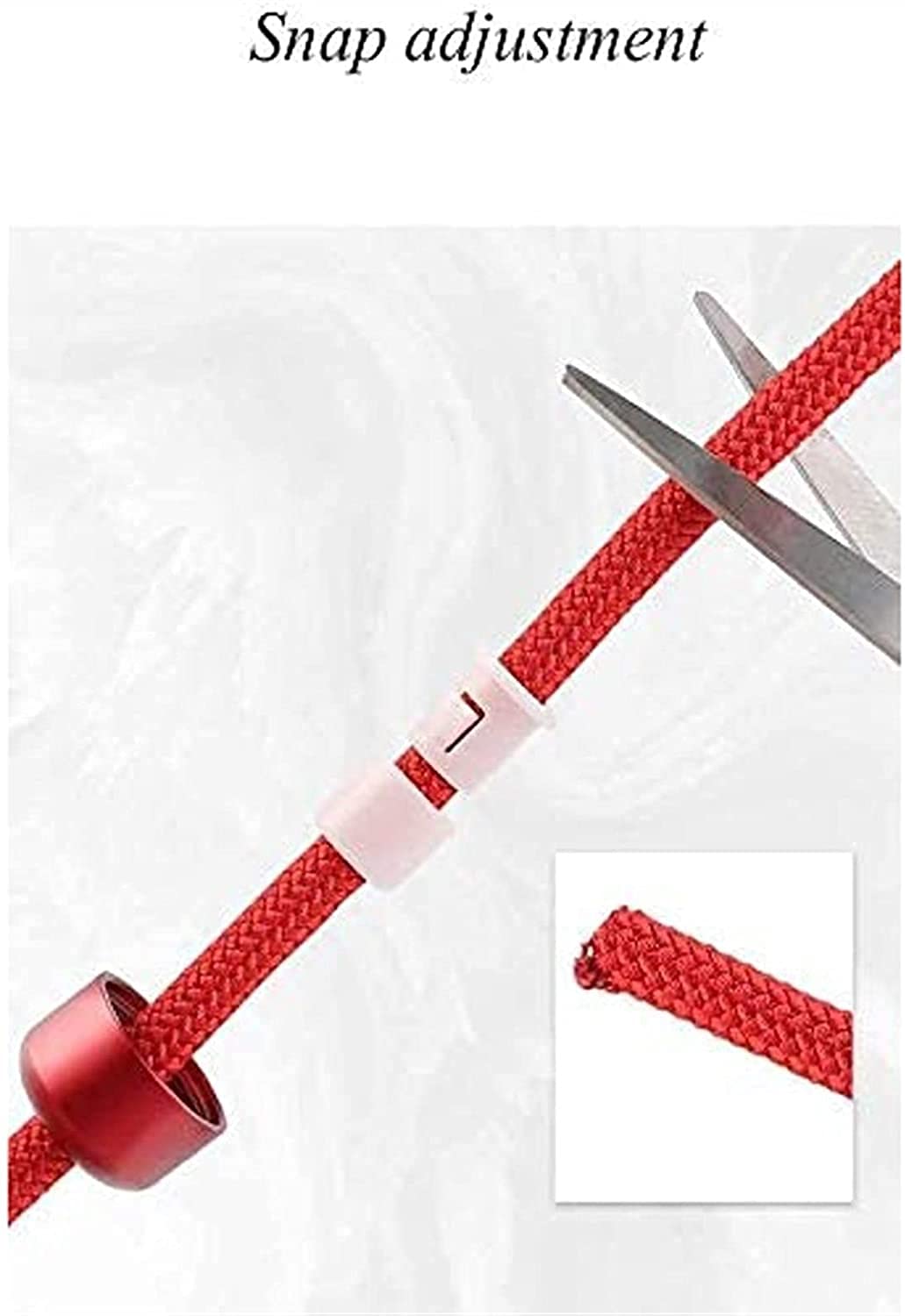 Corda da Salto ponderata for Fitness di Allenamento, Cuscinetto a Sfere Senza groviglio a velocità Rapida Corda for la Perdita di Peso, Maniglia Lunghezza Regolabile 9mm. Cotone in Tessuto