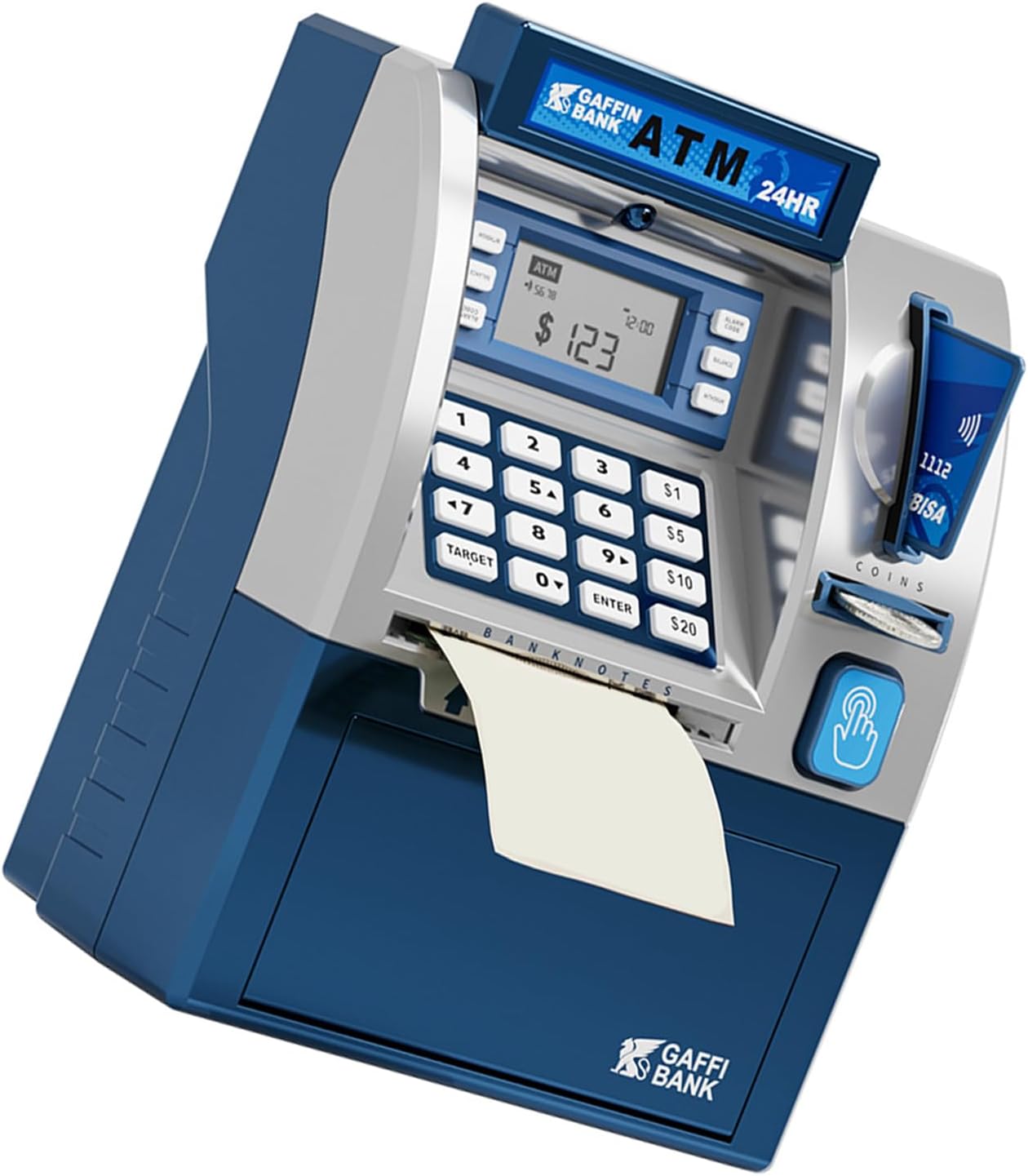 デジタルセキュリティ貯金箱 電気貯金箱 シンプルなタッチボタン操作 インタラクティブサウンドライト 自動パスワード貯金箱