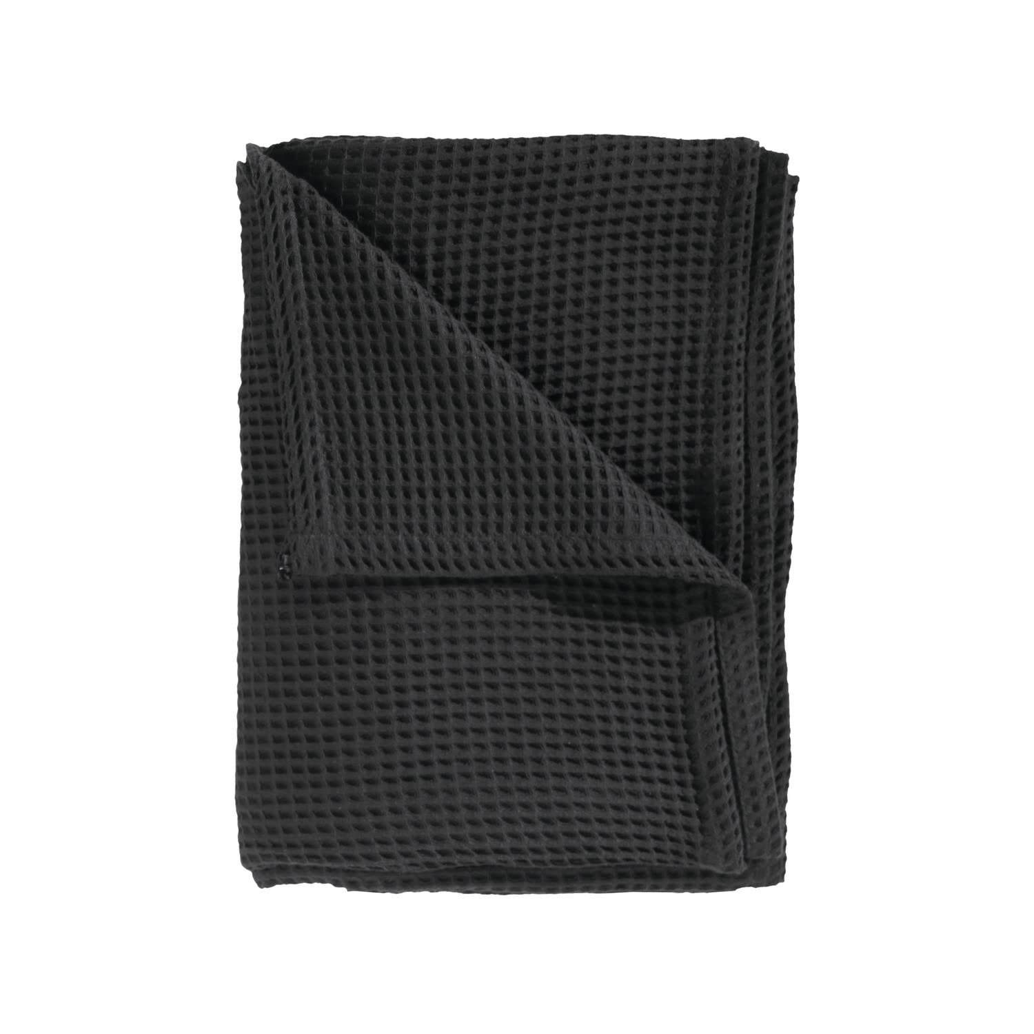 Heckett Lane Waffel Plaid - Midnight Schwarz 180x260cm