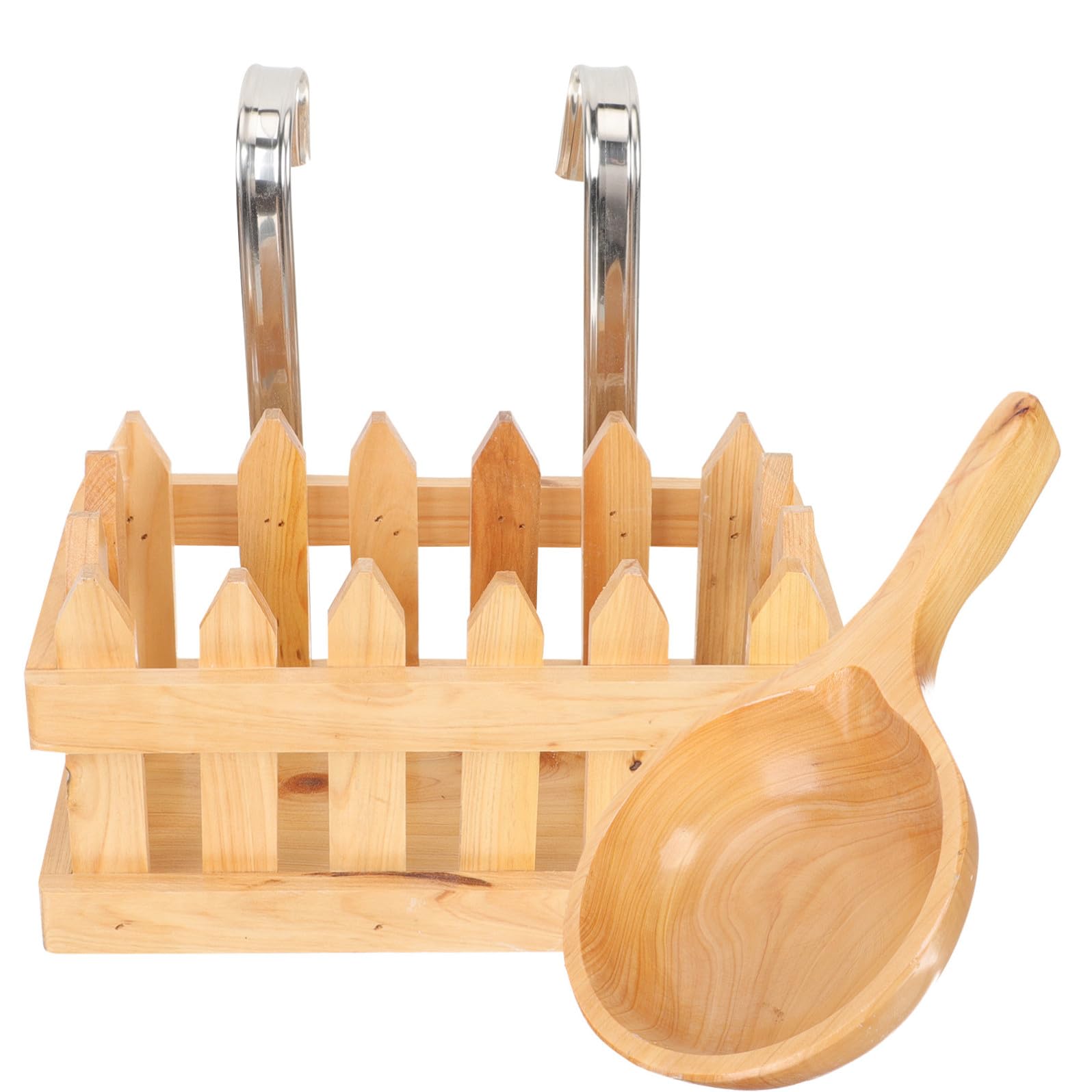 Set 1 Cestino da Bagno in Legno Resistente All'usura Manico Portaoggetti da Appendere per Prodotti da Bagno Semplice e Delicato