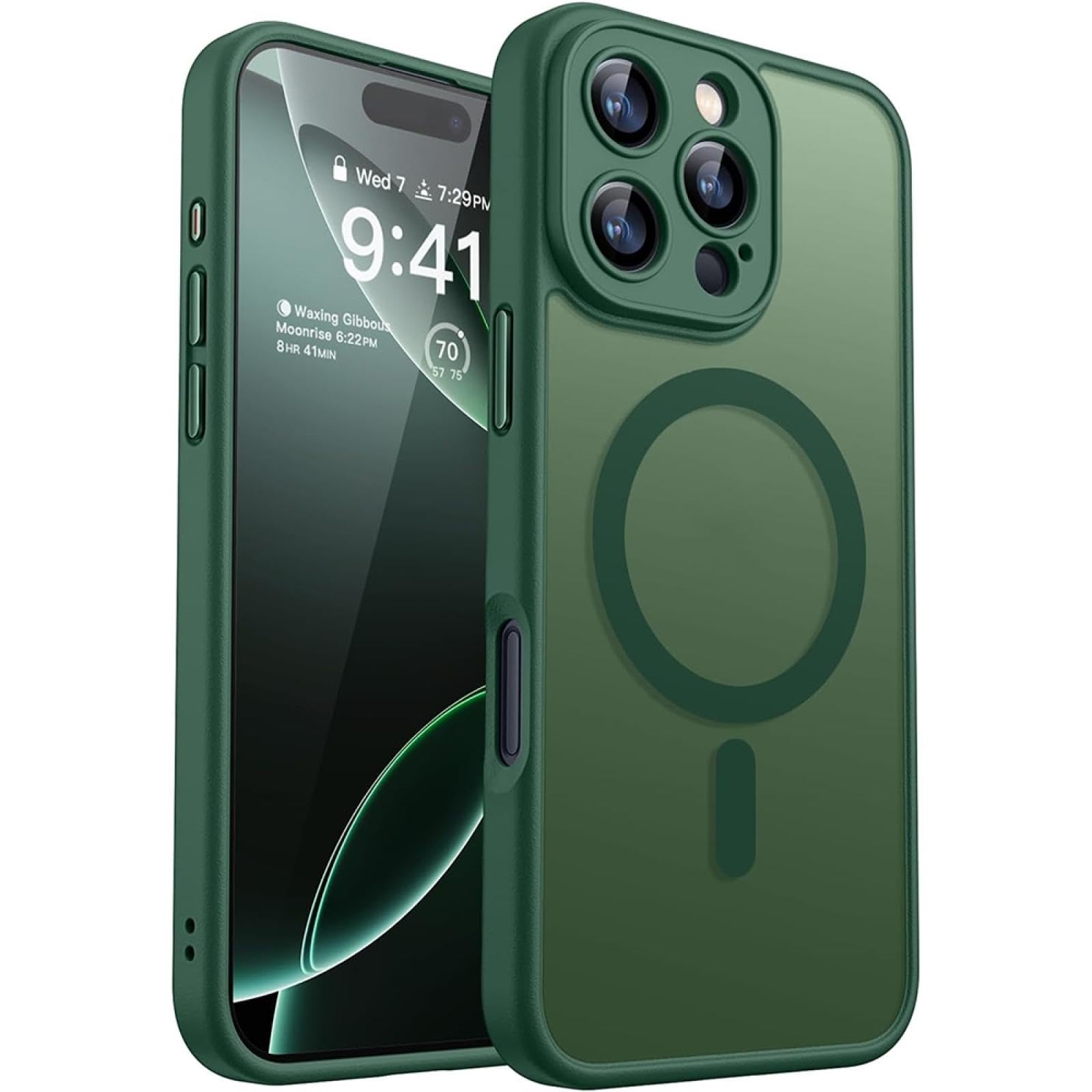 Coque iPhone 12 vert bonbon mate transparente pour le quotidien urbain
