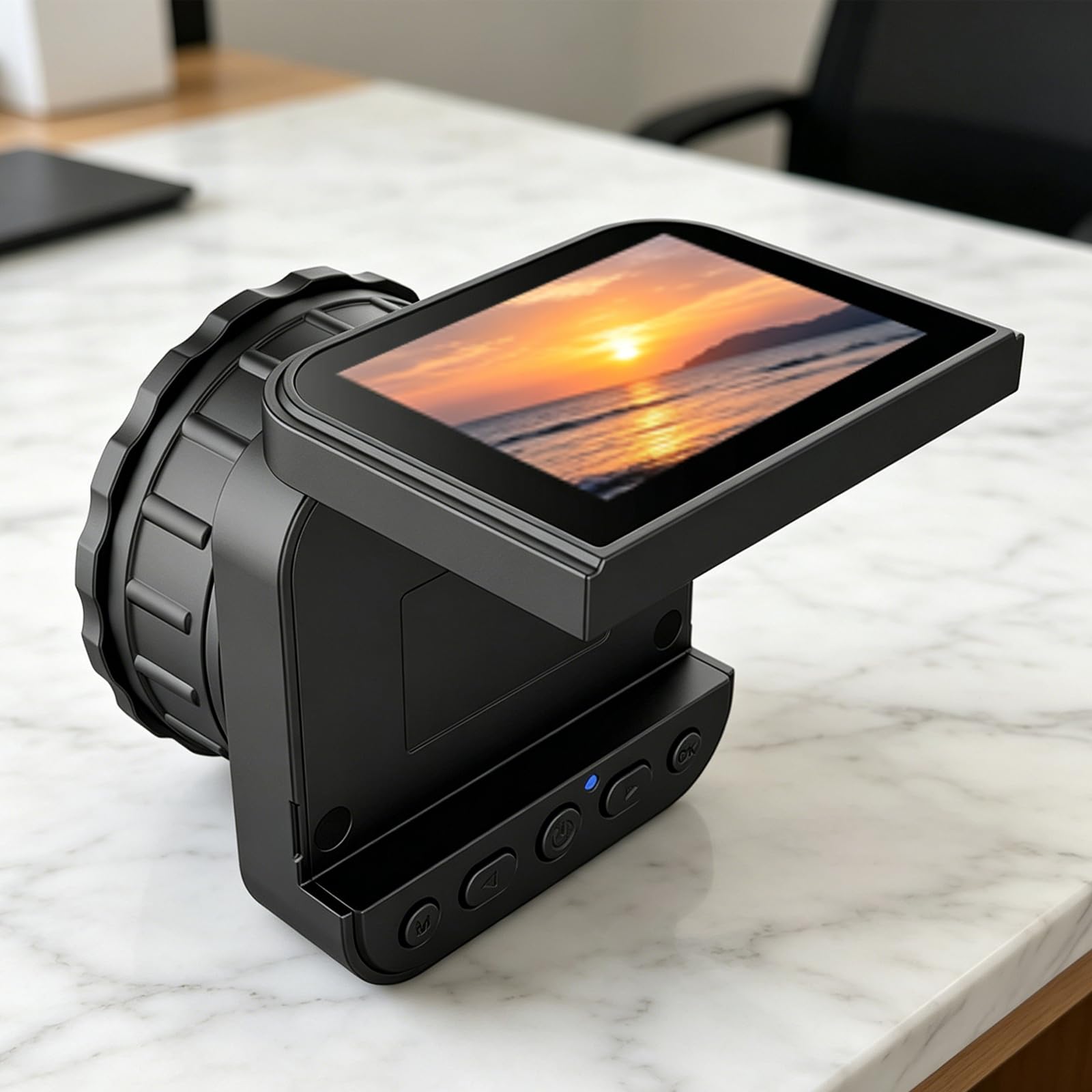 Telescopio inalámbrico de 64 MP 4K HD 2.4G WIFI con pantalla abatible, cámara monocular universal, portátil, ligera, para binoculares astronómicos, microscopio