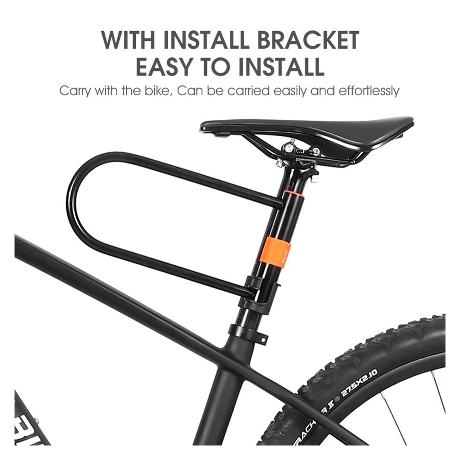 Lucchetto antifurto for bici a forma di U in acciaio da 1 pezzo