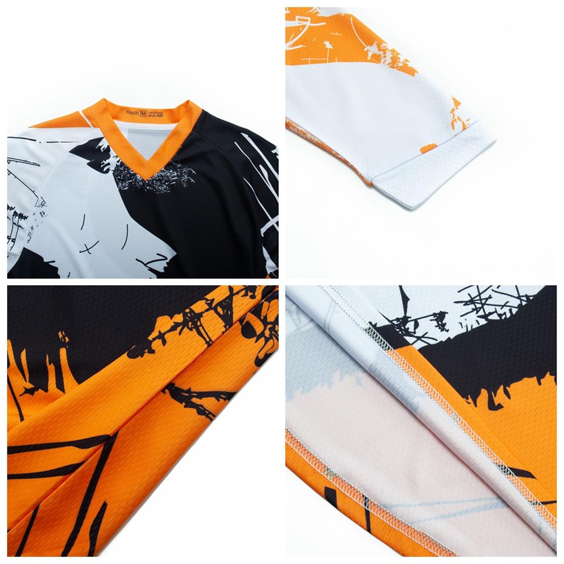 Maillot de cyclisme à manches longues pour enfants VTT motocross